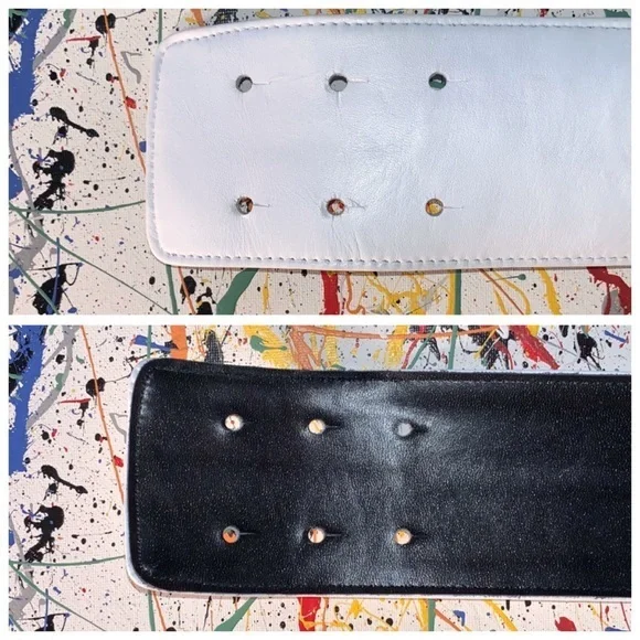 Magid White leather cummerbund style belt. - Picture 6 of 9